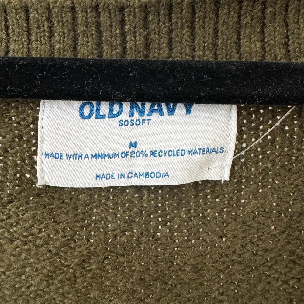 NWT Old Navy Mini Sweater Dress Olive Green Medium - Picture 2 of 4